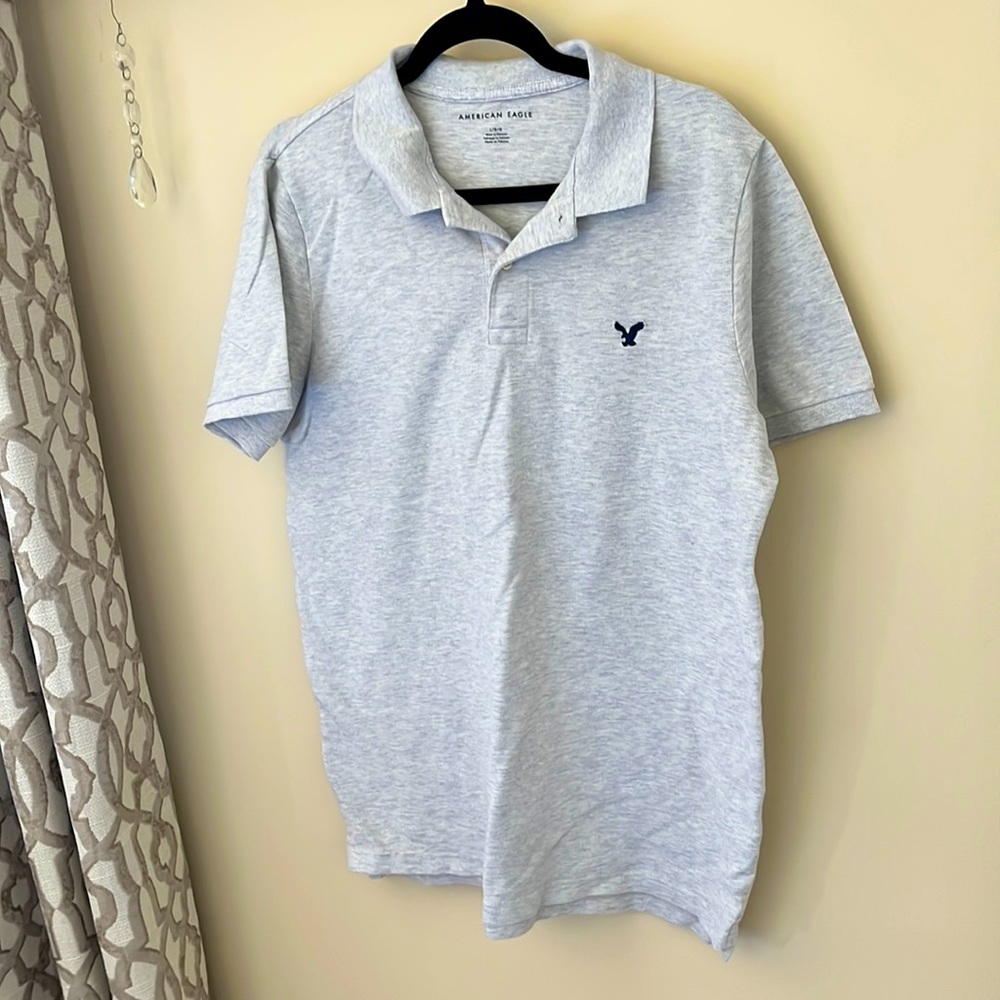 AE Outfitters Mens Polo Gray Large